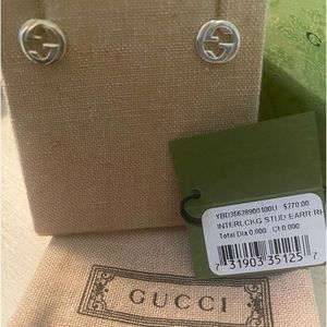 GUCCI INTERLOCKING G COLLECTION STUDS